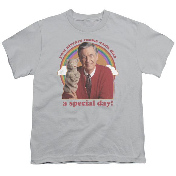Mister Rogers Kids T-Shirt Special Day Silver Tee - Yoga Clothing for You