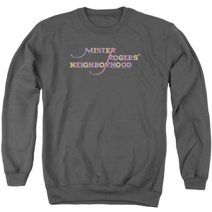 Mister Rogers Sweatshirt Colorful Logo Charcoal Pullover - Yoga Clothing for You