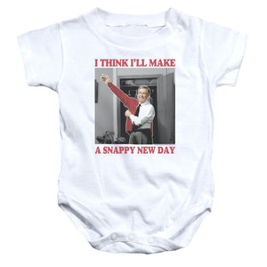 Mister Rogers Infant Bodysuit Snappy New Day White Romper - Yoga Clothing for You