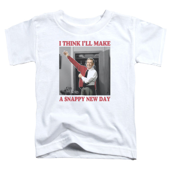 Mister Rogers Toddler T-Shirt Snappy New Day White Tee - Yoga Clothing for You