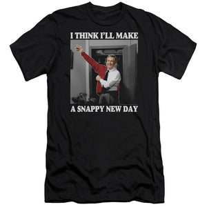 Mister Rogers Premium Canvas T-Shirt Snappy New Day Black Tee - Yoga Clothing for You