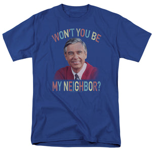Mister Rogers T-Shirt Won't You Be My Neighbor Royal Tee - Yoga Clothing for You