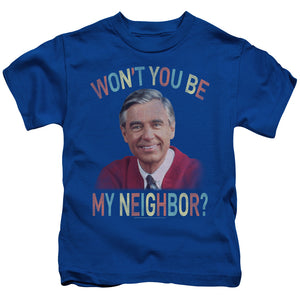Mister Rogers Boys T-Shirt Won't You Be My Neighbor Royal Tee - Yoga Clothing for You