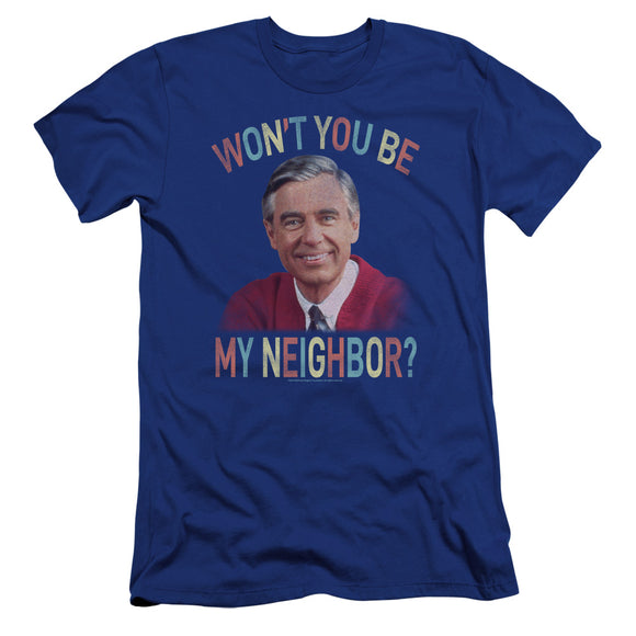 Mister Rogers Premium Canvas T-Shirt Won't You Be My Neighbor Royal Tee - Yoga Clothing for You