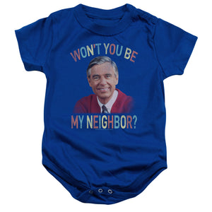 Mister Rogers Infant Bodysuit Won't You Be My Neighbor Royal Romper - Yoga Clothing for You