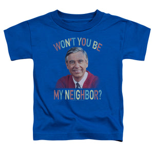 Mister Rogers Toddler T-Shirt Won't You Be My Neighbor Royal Tee - Yoga Clothing for You