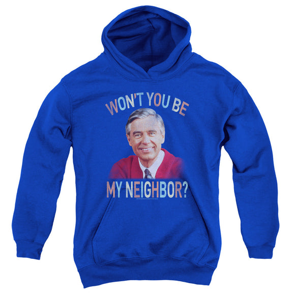 Mister Rogers Kids Hoodie Won't You Be My Neighbor Royal Hoody - Yoga Clothing for You