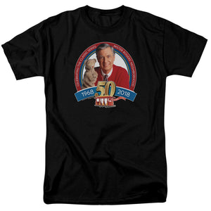 Mister Rogers T-Shirt 50th Anniversary Black Tee - Yoga Clothing for You