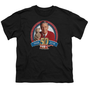 Mister Rogers Kids T-Shirt 50th Anniversary Black Tee - Yoga Clothing for You