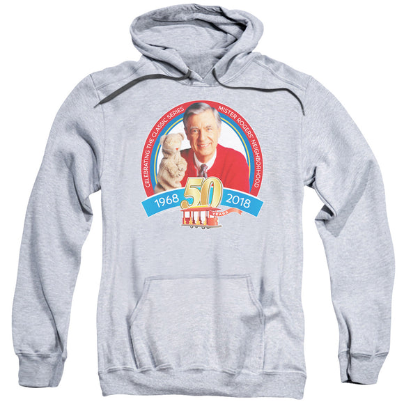 Mister Rogers Hoodie 50th Anniversary Athletic Heather Hoody - Yoga Clothing for You