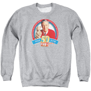 Mister Rogers Sweatshirt 50th Anniversary Athletic Heather Pullover - Yoga Clothing for You