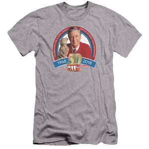 Mister Rogers Premium Canvas T-Shirt 50th Anniversary Athletic Heather Tee - Yoga Clothing for You