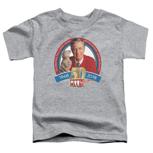 Mister Rogers Toddler T-Shirt 50th Anniversary Athletic Heather Tee - Yoga Clothing for You