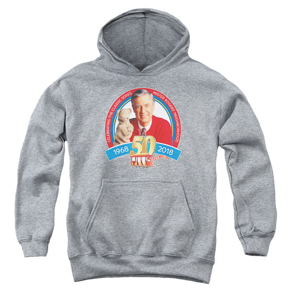 Mister Rogers Kids Hoodie 50th Anniversary Athletic Heather Hoody - Yoga Clothing for You