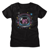 MTV Ladies T-Shirt Space Helmet with Logo Tee - Yoga Clothing for You