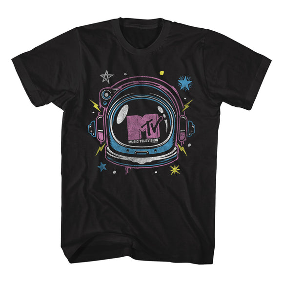 MTV Space Helmet with Logo Black Tall T-shirt - Yoga Clothing for You