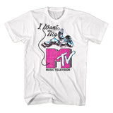 MTV I Want My Astronaut White T-shirt - Yoga Clothing for You