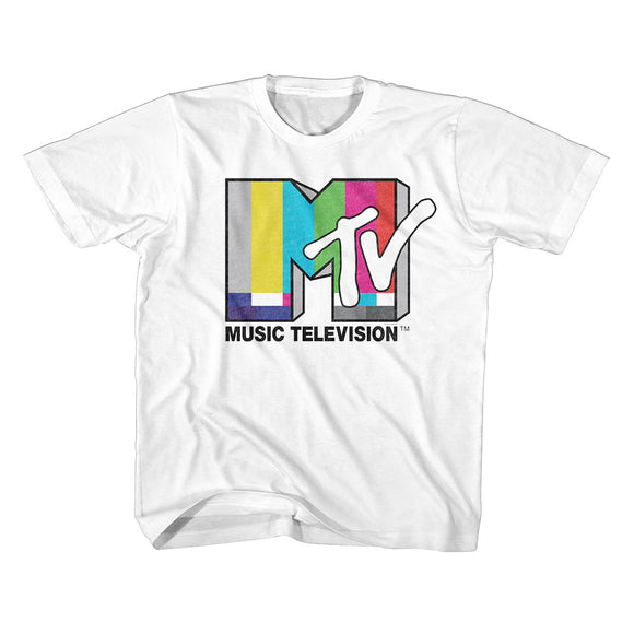 MTV Kids T-Shirt Color Test Card Logo Tee - Yoga Clothing for You