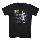 MTV Flag on the Moon Black T-shirt - Yoga Clothing for You