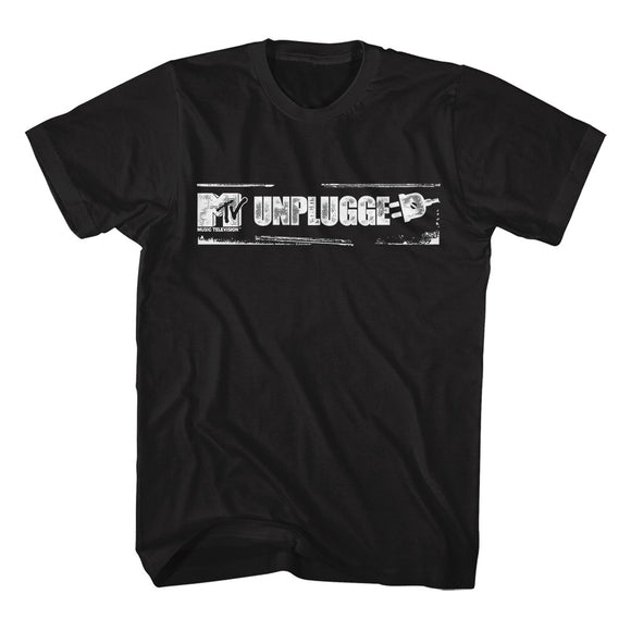 MTV Vintage Unplugged Logo Black T-shirt - Yoga Clothing for You