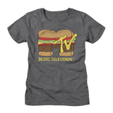 MTV Ladies T-Shirt Hamburger Logo Tee - Yoga Clothing for You