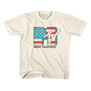 MTV Kids T-Shirt US Flag Logo Tee - Yoga Clothing for You