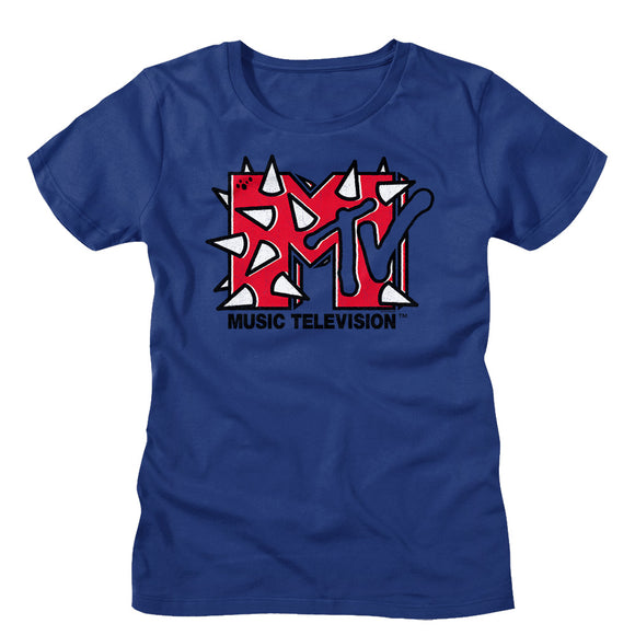 MTV Ladies T-Shirt Spiked Logo Tee - Yoga Clothing for You