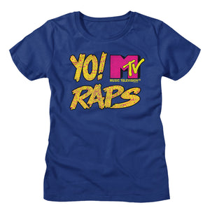 MTV Ladies T-Shirt Yo MTV Raps Retro Logo Tee - Yoga Clothing for You