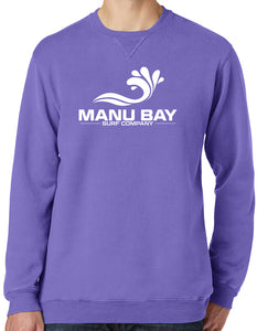 Manu Bay Surf Company Logo Unisex V-Notch Sweatshirt - Yoga Clothing for You