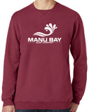 Manu Bay Surf Company Logo Unisex V-Notch Sweatshirt - Yoga Clothing for You