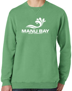 Manu Bay Surf Company Logo Unisex V-Notch Sweatshirt - Yoga Clothing for You