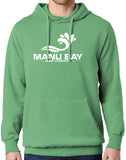 Manu Bay Surf Company Logo Beach-Washed Hoodie Sweatshirt - Yoga Clothing for You