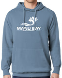 Manu Bay Surf Company Logo Beach-Washed Hoodie Sweatshirt - Yoga Clothing for You