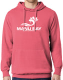 Manu Bay Surf Company Logo Beach-Washed Hoodie Sweatshirt - Yoga Clothing for You