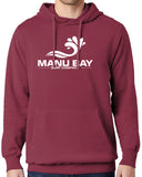Manu Bay Surf Company Logo Beach-Washed Hoodie Sweatshirt - Yoga Clothing for You