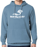 Manu Bay Surf Company Logo Beach-Washed Hoodie Sweatshirt - Yoga Clothing for You
