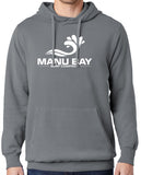 Manu Bay Surf Company Logo Beach-Washed Hoodie Sweatshirt - Yoga Clothing for You