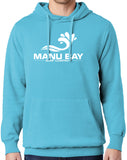 Manu Bay Surf Company Logo Beach-Washed Hoodie Sweatshirt - Yoga Clothing for You