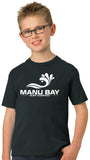 Manu Bay Surf Company Logo Kids 100% Cotton Surfing Tee Shirt - Yoga Clothing for You