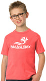 Manu Bay Surf Company Logo Kids 100% Cotton Surfing Tee Shirt - Yoga Clothing for You