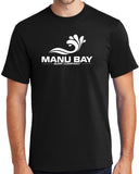 Manu Bay Surf Company Logo Surfer Tee Shirt - Men's Regular, Big and Tall Sizes - Yoga Clothing for You