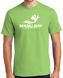 Manu Bay Surf Company Logo Surfer Tee Shirt - Men's Regular, Big and Tall Sizes - Yoga Clothing for You