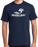 Manu Bay Surf Company Logo Surfer Tee Shirt - Men's Regular, Big and Tall Sizes - Yoga Clothing for You