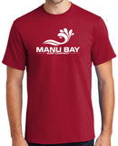Manu Bay Surf Company Logo Surfer Tee Shirt - Men's Regular, Big and Tall Sizes - Yoga Clothing for You