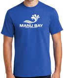 Manu Bay Surf Company Logo Surfer Tee Shirt - Men's Regular, Big and Tall Sizes - Yoga Clothing for You