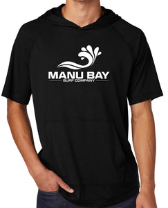 Manu Bay Surf Company Logo Lightweight Hoodie Tee Shirt - Yoga Clothing for You
