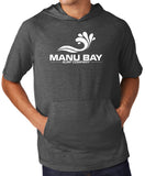Manu Bay Surf Company Logo Lightweight Hoodie Tee Shirt - Yoga Clothing for You