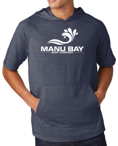 Manu Bay Surf Company Logo Lightweight Hoodie Tee Shirt - Yoga Clothing for You