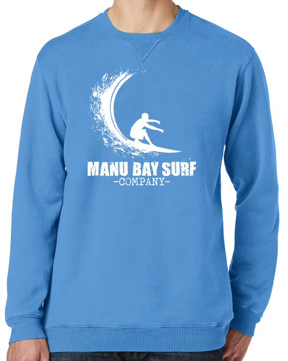 Manu Bay Surf Company WAVE Unisex V-Notch Sweatshirt - Yoga Clothing for You