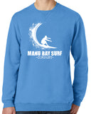 Manu Bay Surf Company WAVE Unisex V-Notch Sweatshirt - Yoga Clothing for You